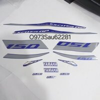 Bộ tem dán xe EXCITER 150 xanh GP 2019