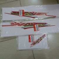 Bộ tem dán xe wave A đời 2014 - 2016bmàu cam zin honda