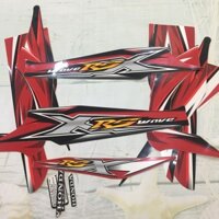 Bộ tem dán xe Wave RSX, gồm hai màu đỏ và xám dán lên xe thật đẹp và bền màu