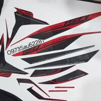 Bộ tem decal dán xe EXCITER 150 đỏ sọc đen 2017 RC
