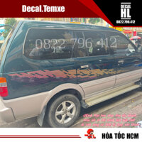 Bộ tem decal dán xe Toyota Zace GL 2003, 2004-2005. Tem dán xe zace (hình thật)