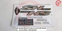 BỘ TEM GỒM CHỮ SH MÀU BẠC VÀ THÔNG SỐ BẮNG DECAL DÁN XE HONDA SH Ý 2008