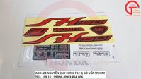 BỘ TEM GỒM CHỮ SH MÀU ĐỎ VÀ THÔNG SỐ BẰNG DECAL DÁN XE HONDA SH Ý 2008