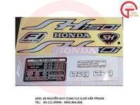BỘ TEM GỒM CHỮ SH MÀU TRẮNG VÀ THÔNG SỐ BẰNG DECAL DÁN XE HONDA SH Ý 2008