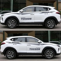 Bộ tem hoa văn trang trí hông cánh cửa xe TUCSON làm đẹp ấn tượng ngoại thất ô tô HYUNDAI cao cấp