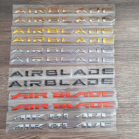 Bọ tem nổi chữ Air Blade, dán xe Honda AB các đời từ 2013 đến 2024 chất liệu như zin crom bóng