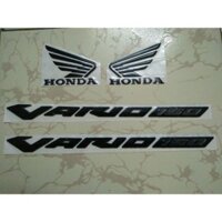 Bộ Tem Nổi Vario150 Màu Đen Bóng