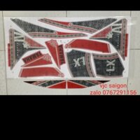 Bộ tem nouvo 4 LX màu đỏ đen - VJC SÀI GÒN