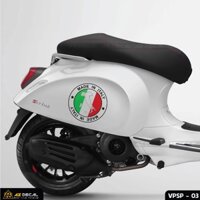 Bộ Tem Rời Xe Vespa Sprint/LX/GTS Phong Cách Cờ Italia Mix Chữ | VP03 | Decal Chế PVC Cao Cấp Chống Nước, Chống Bay Màu