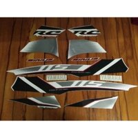 Bộ tem Sirius Fi 2018 màu trắng đen hàng nhập Thái Lan chất lượng cao dành riêng cho dòng xe này, tem in lụa 3