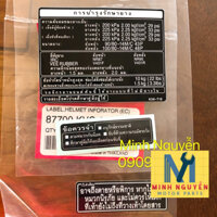 Bộ tem thông số click Thái 2018 2019 gồm 3 miếng