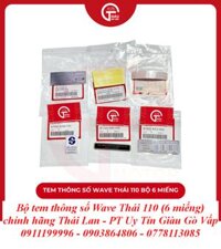 Bộ Tem Thông Số Wave Thái 110 Chính Hãng Thái Lan