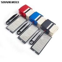 Bộ tem tự làm SIJIANGGMLD, Tem cá nhân tùy chỉnh chống trượt bằng nhựa, Nhãn dán chữ đỏ màu đen bền bỉ Đồ dùng văn phòng