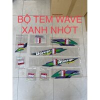 Bộ tem wave thái 110 màu xanh nhớt