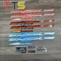 Bộ tem xe honda CLICK 125i đời 2017 chuẩn zin thay thế, kèm tem thông số đầy đủ