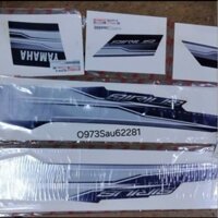 Bộ tem xe SIRIUS đen xám zin chính hãng Yamaha