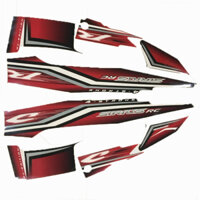 Bộ Tem Xe Sirius - Sirius RC màu Đỏ Đen -tem 3 lớp siêu bền