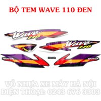 Bộ tem xe Wave 110 màu đen [bonus]