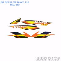 Bộ tem xe Wave 110 màu đỏ [bonus]