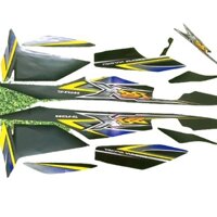 Bộ tem xe WAVE RSX 100 MÀU ĐEN -TEM RSX 3 LỚP