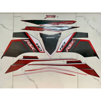 Bộ tem xe wave RSX đỏ đen 110 hàng nhập Thái Lan chất lượng cao dành riêng cho dòng xe này, tem in lụa màu sắc cực đẹp