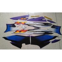 BỘ TEM XE WAVE ZX TÍM ĐEN 3 LỚP