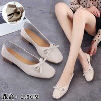 Bò Tendon Giày Đế Mềm Giày Đế Bằng Nữ Mùa Xuân 2025 Giày Mới Thời Trang Giày Nữ Giày Lười Đậu Hà Lan Giày Mùa Thu