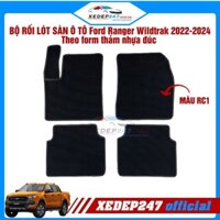 Bộ thảm rối lót chân ô tô 5 chỗ xe Ford Ranger Wildtrak/Raptor năm 2022-2024 (Theo form thảm nhựa đúc)