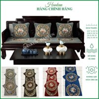 Bộ thảm trải ghế gấm nỉ hoàng gia  Hankun đệm ghế sofa lót ghế gỗ sang trọng kích thước M7/M8/2m/2m2