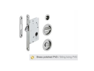 Bộ thân khóa cho cửa trượt màu đồng bóng PVD Hafele 911.26.527