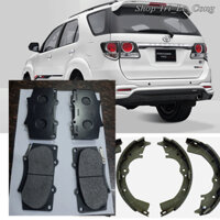 Bố thắng đĩa trước sau Toyota Fortuner 2008-2015 má phanh đùm càng guốc tang trống đời 2010 2014 2012 Hilux 7 chỗ
