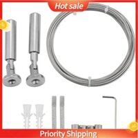 Bộ thanh dây treo tường để trưng bày nghệ thuật - Dây treo ảnh bằng thép không gỉ Dây phơi quần áo Dây rèm cửa sổ Dây căng Đồ thủ công đa năng (5 mét)