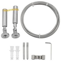 Bộ thanh dây treo tường để trưng bày nghệ thuật - Dây treo ảnh bằng thép không gỉ Dây phơi quần áo Dây rèm cửa sổ Dây căng Đồ thủ công đa năng (5 mét)