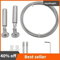 Bộ thanh dây treo tường để trưng bày nghệ thuật - Dây treo ảnh bằng thép không gỉ Dây phơi quần áo Dây rèm cửa sổ Dây căng Đồ thủ công đa năng (5 mét)