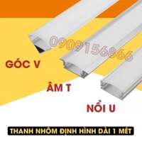Bộ thanh nhôm định hình cho led  - (combo 5 thanh)