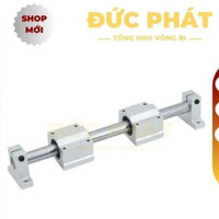Bộ Thanh Rây Trục Trượt Tròn Phi 20 (1 Thanh Dài 0.5m + 2 Con trượt SCS + 2 Gối Đỡ SK) Dẫn Động Tuyến Tính Máy