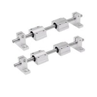 Bộ Thanh Ray Trục Trượt Tròn Phi 20 (1 Thanh Dài 1.5m + 2 Con trượt SCS + 2 Gối Đỡ SK) Dẫn Động Tuyến Tính Máy