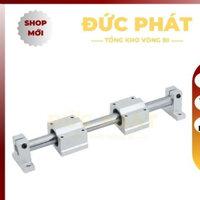 Bộ Thanh Ray Trục Trượt Tròn Phi 25 (1 Thanh Trượt 1m + 2 Con Trượt SCS + 2 Gối Đỡ SK) Dẫn Động Tuyến Tính Máy