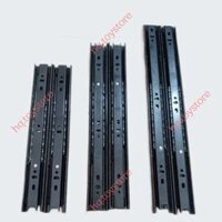 Bộ thanh ray trượt 3 tầng ngăn kéo tủ bàn máy tính, trang điểm thép không rỉ