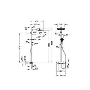 Bộ Thanh Sen Điều Nhiệt Crometta E Hafele 589.54.504