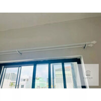 Bộ thanh treo rèm kích thước đặt riêng đầy đủ phụ kiện ốc vít, pát đỡ, đầu chụp, cút cột