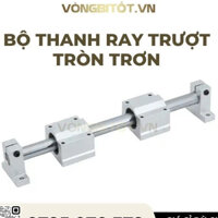 Bộ Thanh Trượt Tròn Trục 20mm Dài 0.5m (Gồm 1 thanh trượt tròn SC20 + 2 Hộp SCS20 + 2 Kẹp SK20)