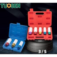 Bộ tháo đai ốc bánh xe, Ổ Cắm Đai Ốc Lốp mâm bánh xe ô tô bộ 3 chiếc, bộ 5 chiếc nhiều màu TUOSEN