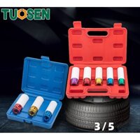 Bộ tháo đai ốc bánh xe ô tô, Ổ Cắm Đai Ốc Lốp mâm bánh xe ô tô bộ 3 chiếc nhiều màu TUOSEN