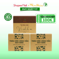 Bộ thảo dược tắm và xông sau sinh Wonmom ( 1 hộp xông vùng kín + 2 Hộp xông tắm sau khi sinh loại 6 túi/hộp )