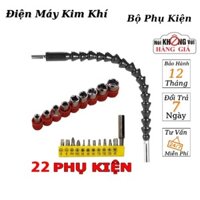 Bộ Tháo Vít tháo Bulong 21 Chi Tiết có dây nối dài dùng cho máy khoan pin, máy bắt vít