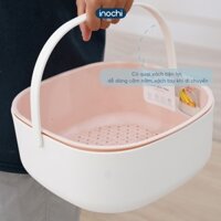 Bộ thau rổ có quai xách Yoko 27cm Nhựa PP, hạt màu, có phụ gia kháng khuẩn