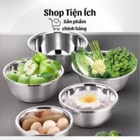 Bộ thau rổ inox 304 set 5 món, Chậu rổ nhà bếp Shop Tiện Ích  (inox mời)