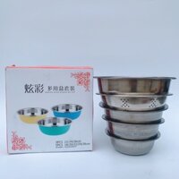 Bộ Thau Rổ Inox 5 món Cao Cấp Cho Nhà Bếp