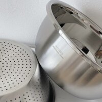 Bộ thau rổ inox sâu lòng sáng bóng , dày đẹp size 26cm